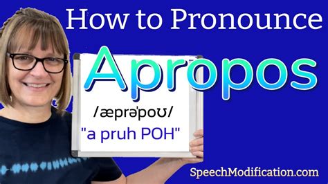 Whether you're learning English as a second language. . How to pronounce apropos